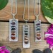 Chakra Necklace,  chakra pendant, crystal necklace, rainbow, crystal chakra, Quartz, Amethyst 