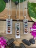Chakra Necklace,  chakra pendant, crystal necklace, rainbow, crystal chakra, Quartz, Amethyst 