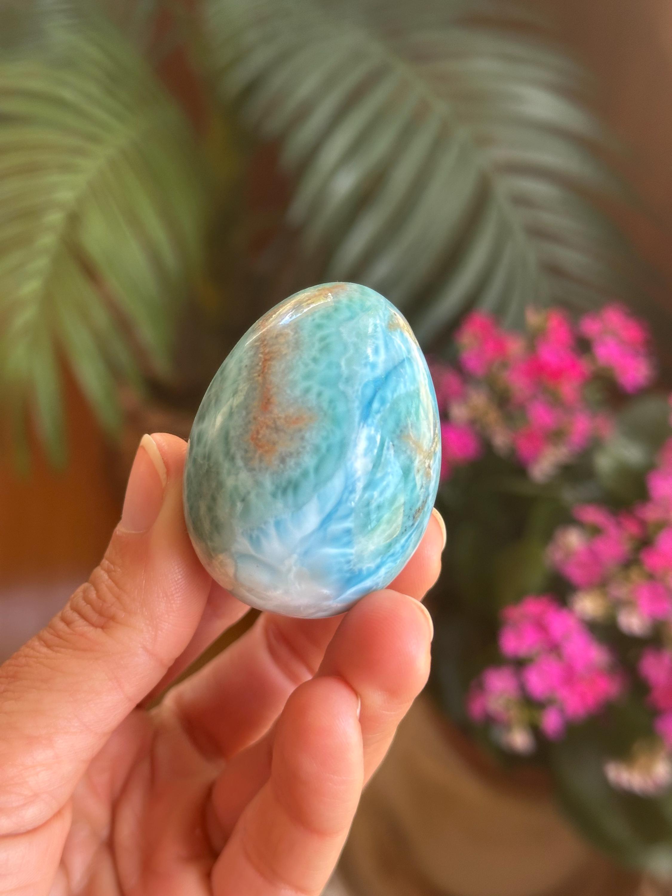 ラリマーの卵石彫刻 - Etsy 日本