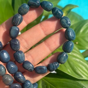 Rare Seibre Agate bead Bracelet, tumbled beading