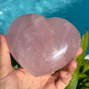 Rose Quartz Heart: 4.25&quot; Pink Healing Stone
