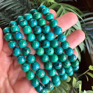 8mm Chrysocolla bracelet, gemstone bracelet image 2