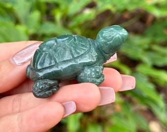 Green aventurine Turtle carving