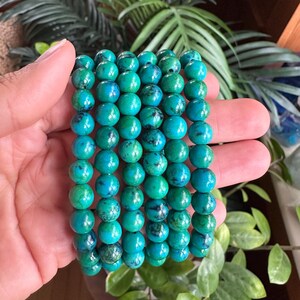 8mm Chrysocolla bracelet, gemstone bracelet image 6