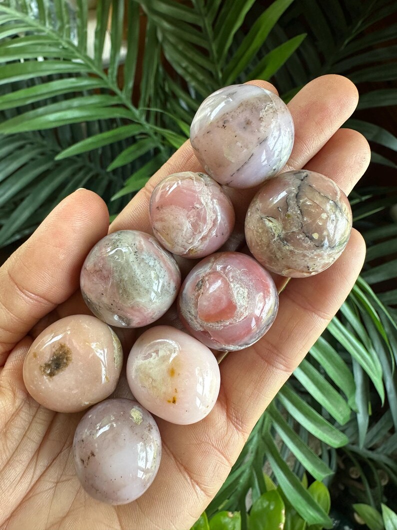 Tumbled Pink Opal: Chakra Stone, Soothing Crystal image 3