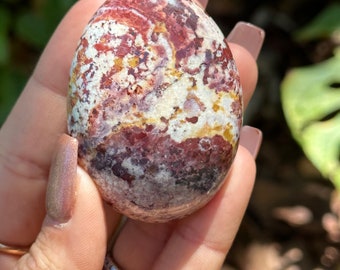 Mystic agate palm stone