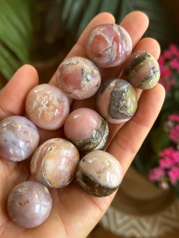 Tumbled Pink Opal: Chakra Stone, Soothing Crystal
