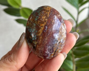 Mystic agate palm stone