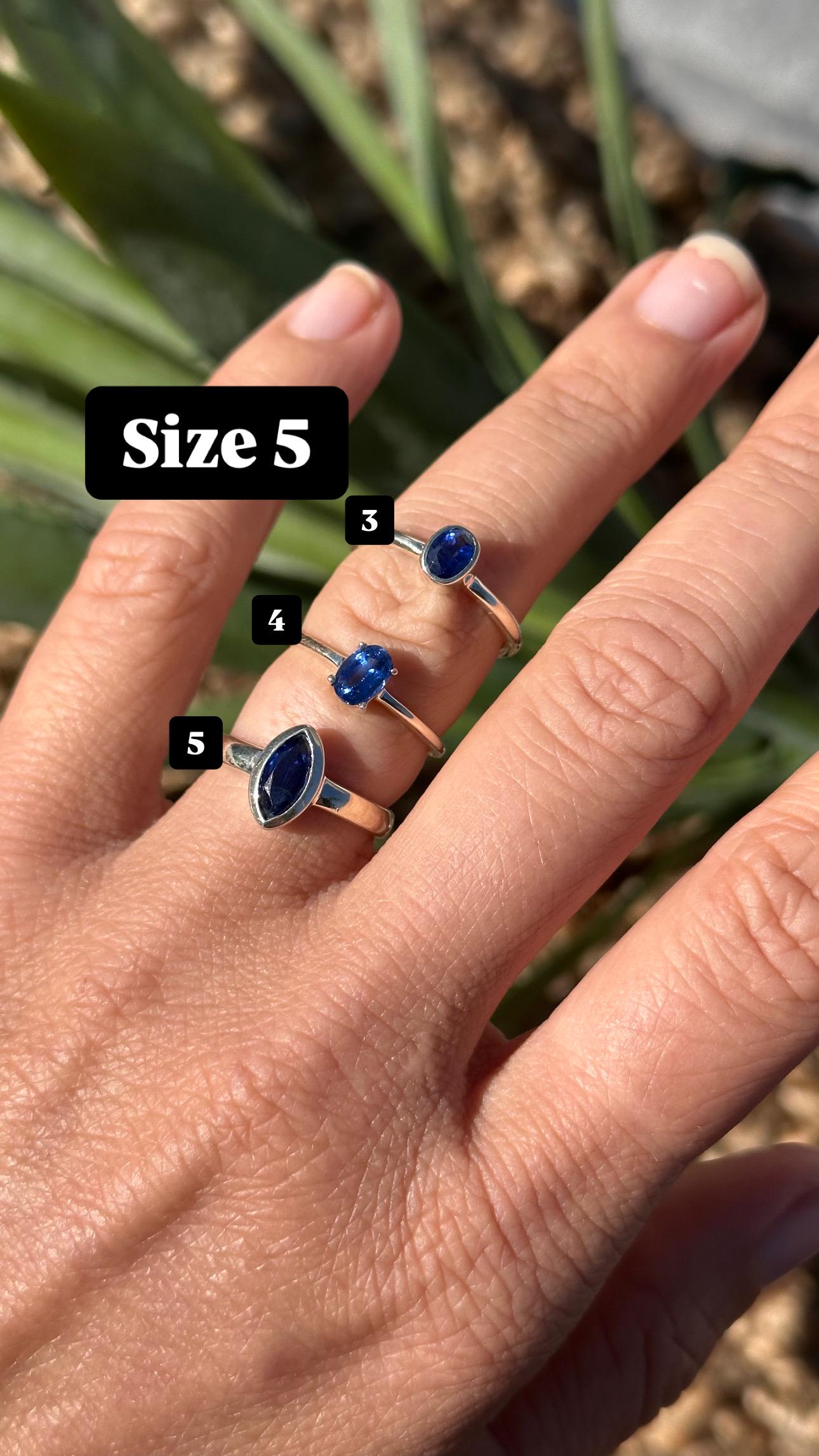 Kyanite Ring, Sterling Silver, .925, Blue Gemstone - Etsy Canada