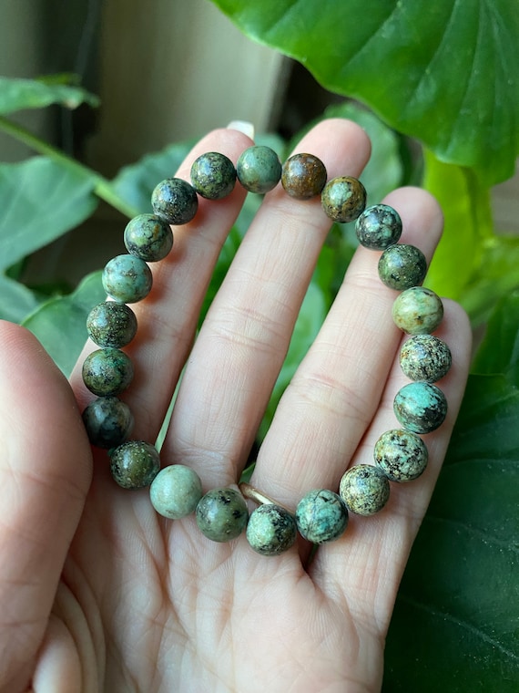 African Turquoise Silver Bracelet - Nirvana Gems & Jewels