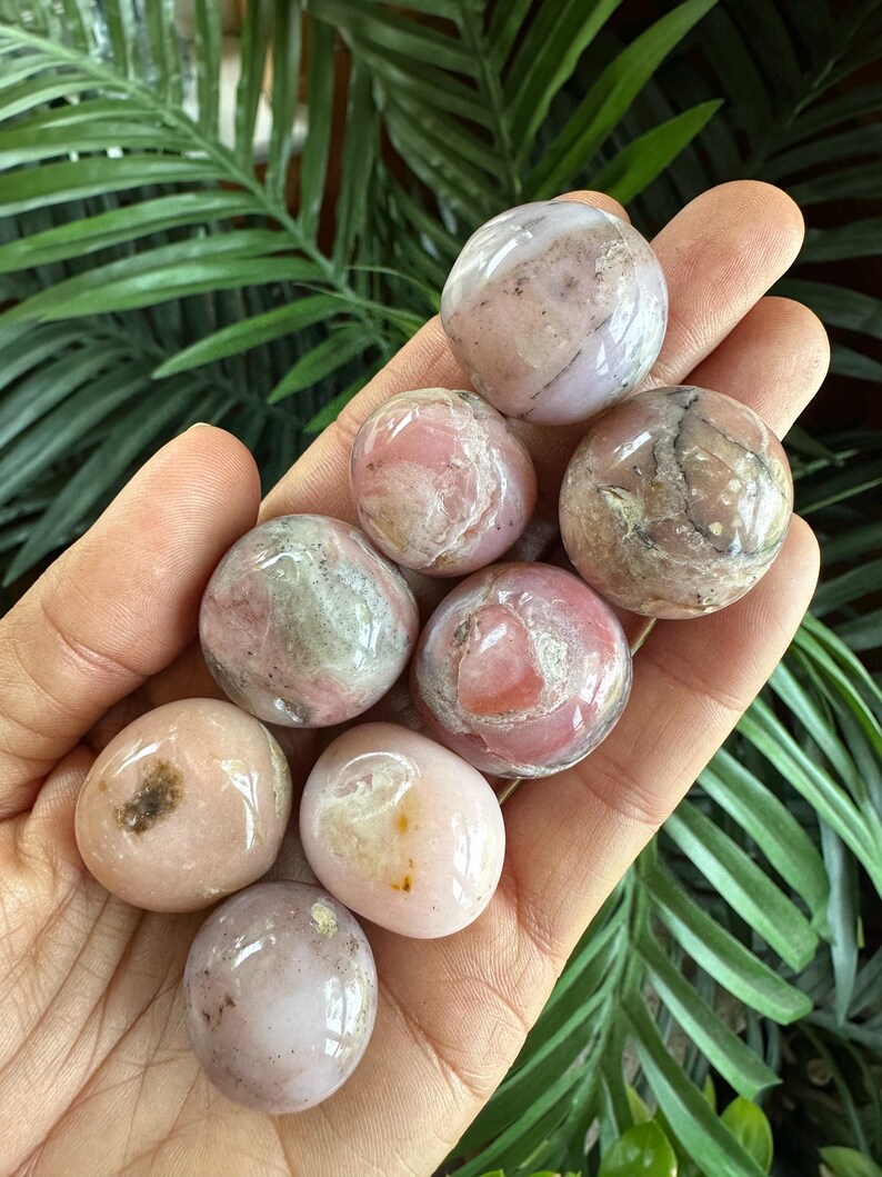 Tumbled Pink Opal: Chakra Stone, Soothing Crystal image 2