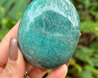 Amazonite palm stone for meditation