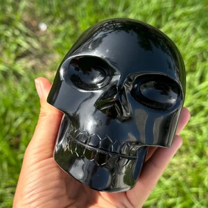 Black Obsidian Crystal Skull - 5 Inch