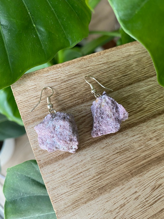 Lepidolite earrings hotsell
