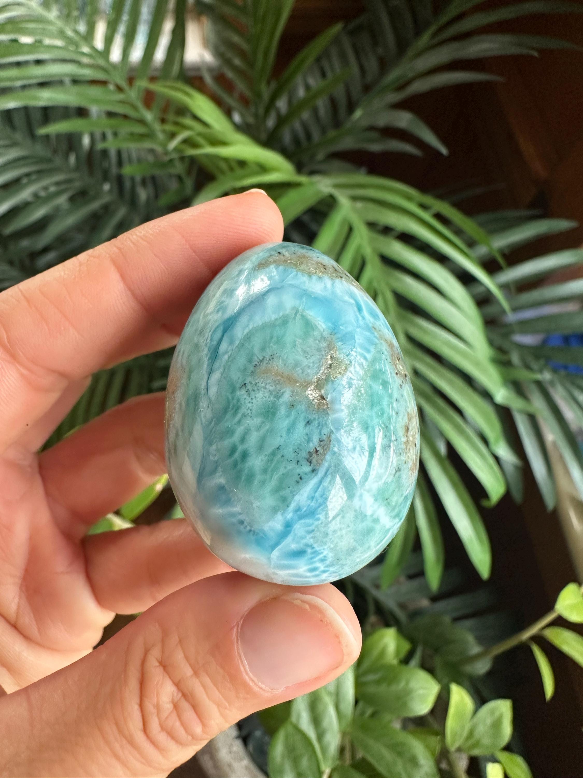 レア　高品質　ラリマー　卵　egg ラリマー卵の石彫刻 - Etsy 日本