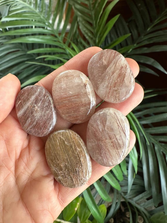 Tumbled Rutilated Quartz Stone - Red Rutile from Brazil