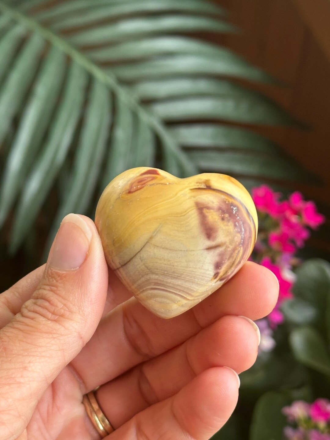 Peruvian Mookaite Jasper Heart: Banded Gemstone, Healing Stone - Etsy UK