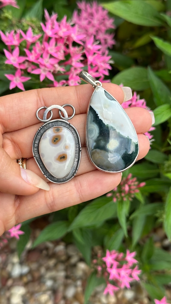 Ocean Jasper  pendant, Ocean Jasper  necklace , .9