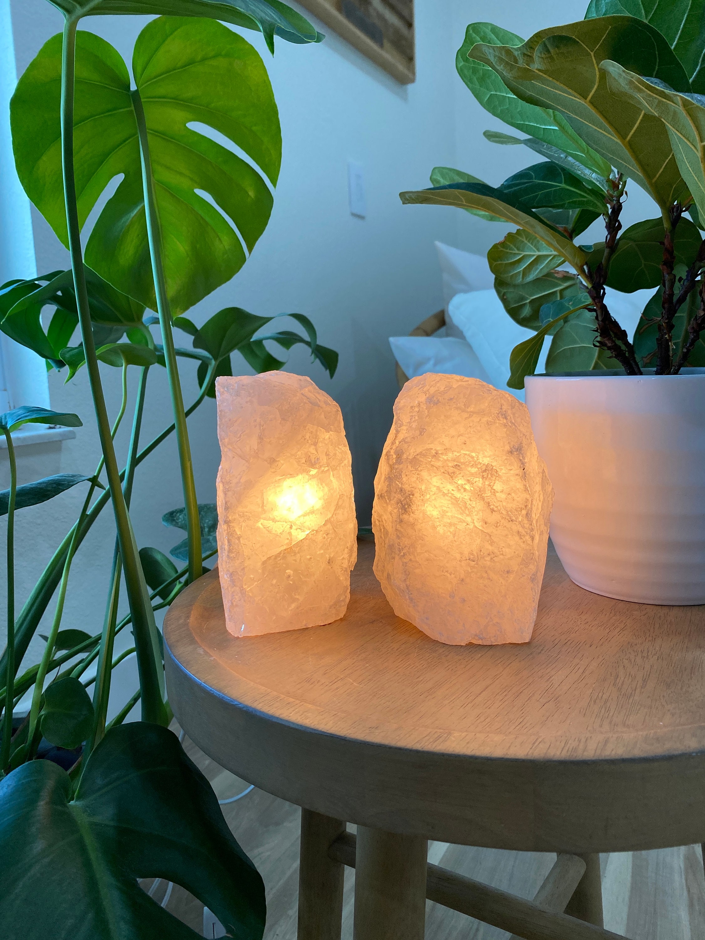 Rose Quartz Lamp Etsy