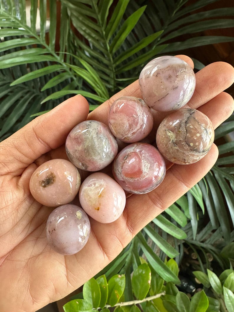 Tumbled Pink Opal: Chakra Stone, Soothing Crystal image 1