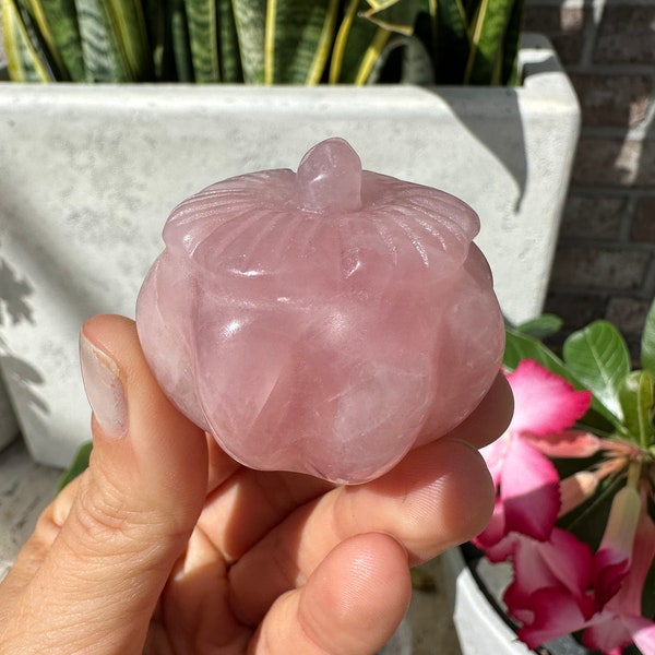 Rose quartz pumpkin