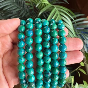 8mm Chrysocolla bracelet, gemstone bracelet image 4