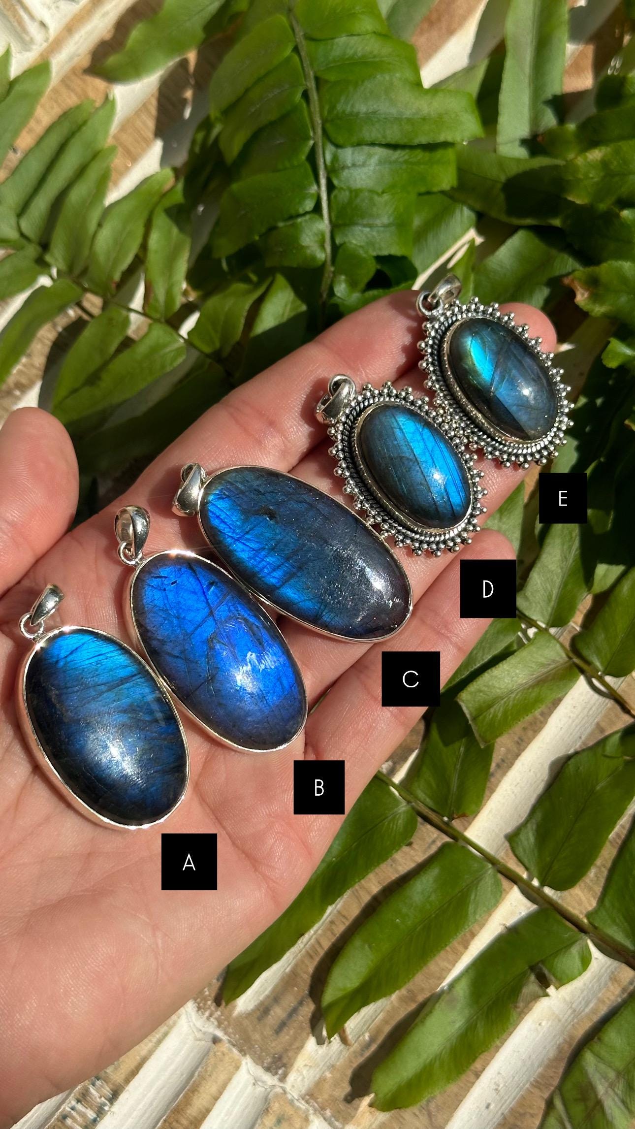 Labradorite Pendant Necklace, .925 Sterling Silver - Etsy Canada