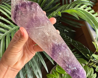 Brazilian Phantom Amethyst Wand: Gemmy Crystal Point