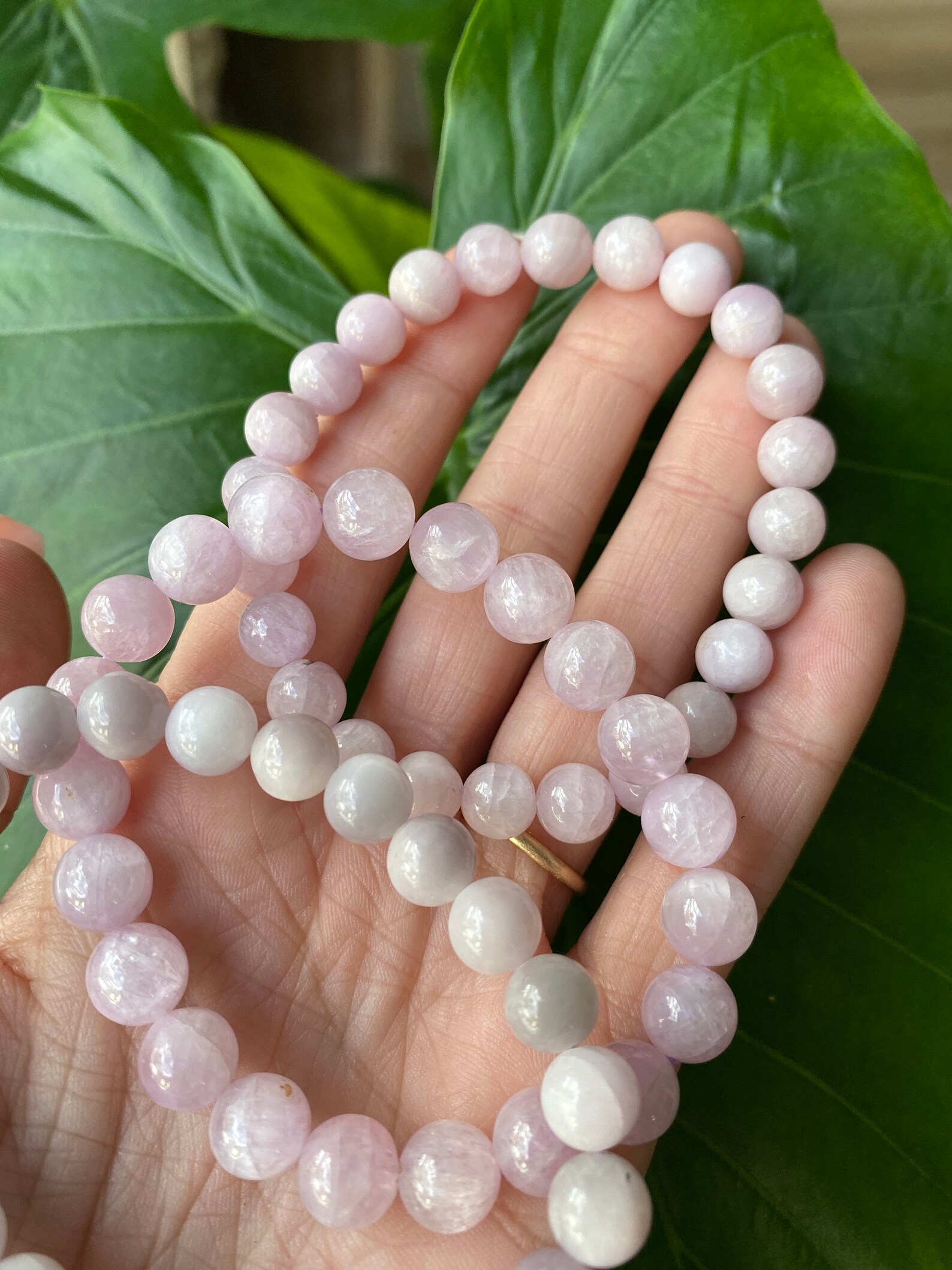 Kunzite Bracelet Crystal Bracelet Gemstone Bracelet Etsy Singapore