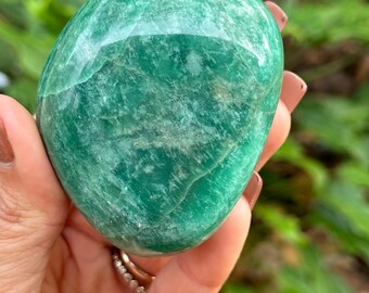 Amazonite palm stone for meditation