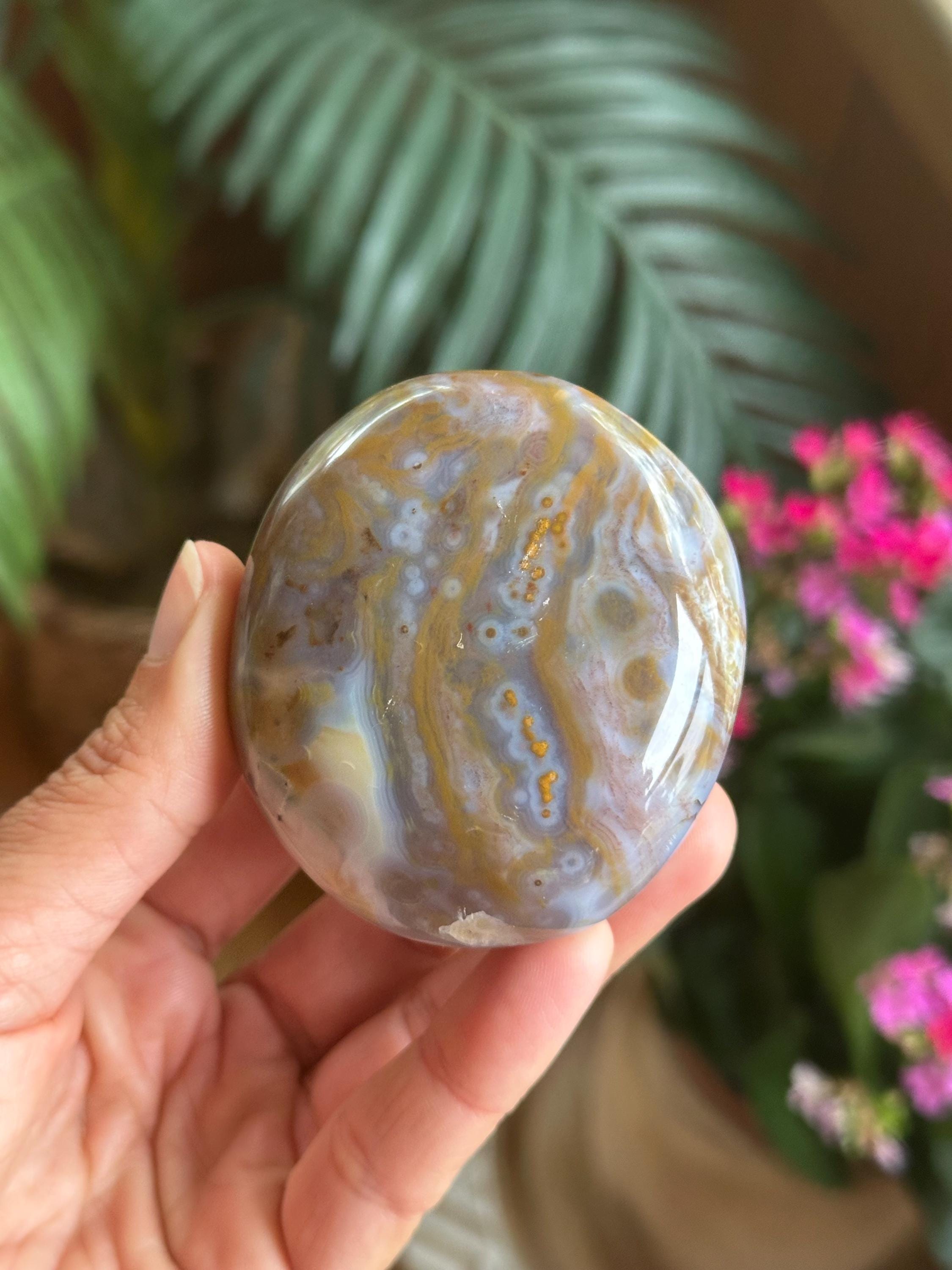 8th Vein Jelly Ocean Jasper Palmstone, Marovato, Jelly Oj - Etsy