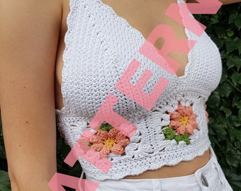Crochet Crop Top Etsy