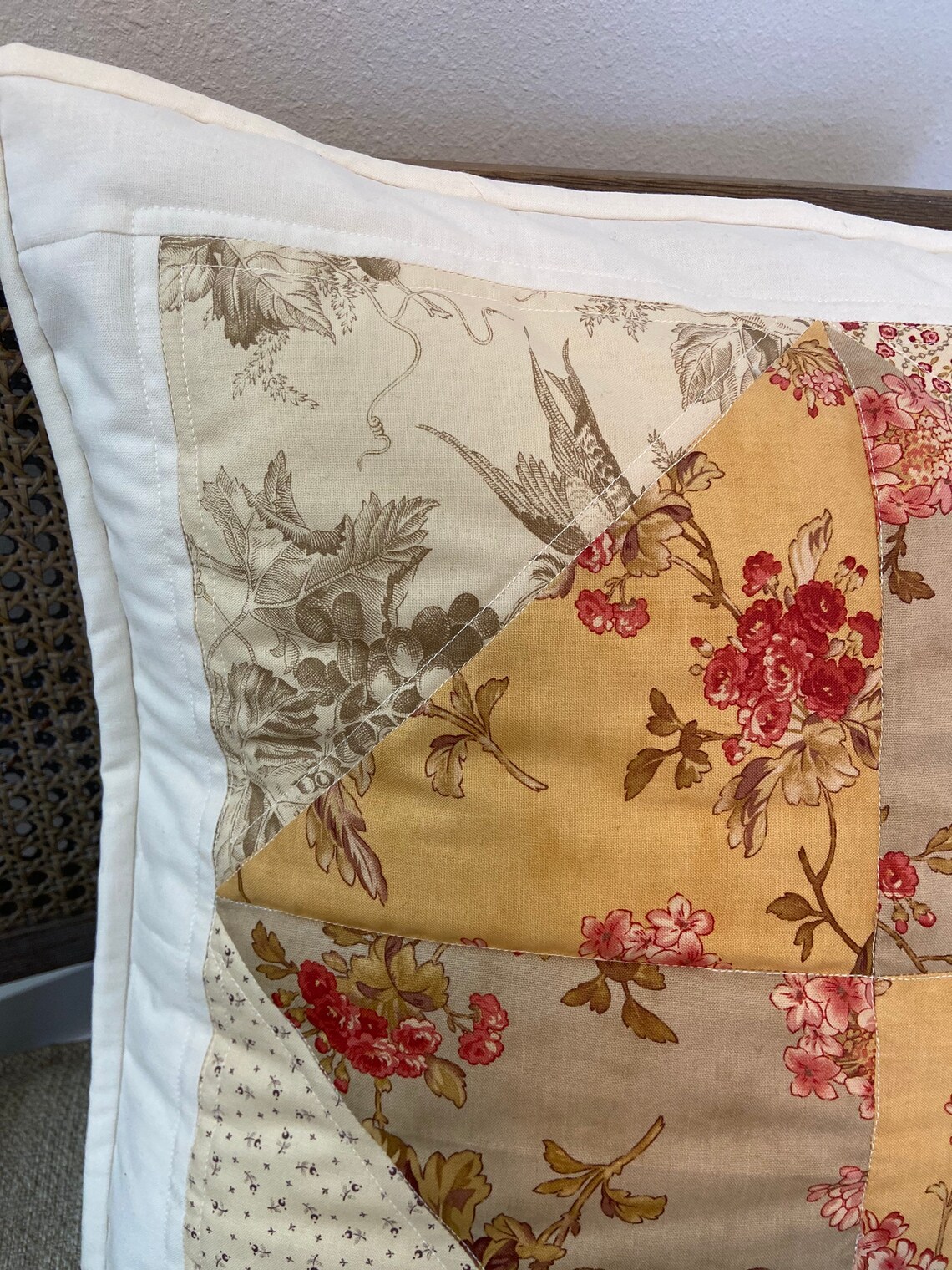 Homemade Quilted Pillow Cover 18x18 inches Etsy