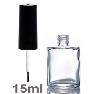 Empty Nail Polish Bottle Franken indi mix Glass Bottles 15ml Oval Cap & Lid