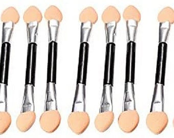 10x Cosmetic sponge applicator for applying mirror glitter powder to nails disposable brushes