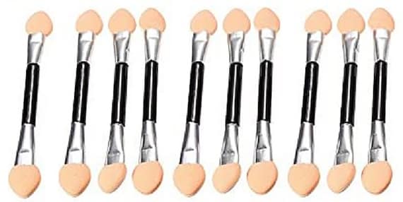 10x Cosmetic Sponge Applicator for Applying Mirror Glitter Powder to Nails Disposable  Brushes 