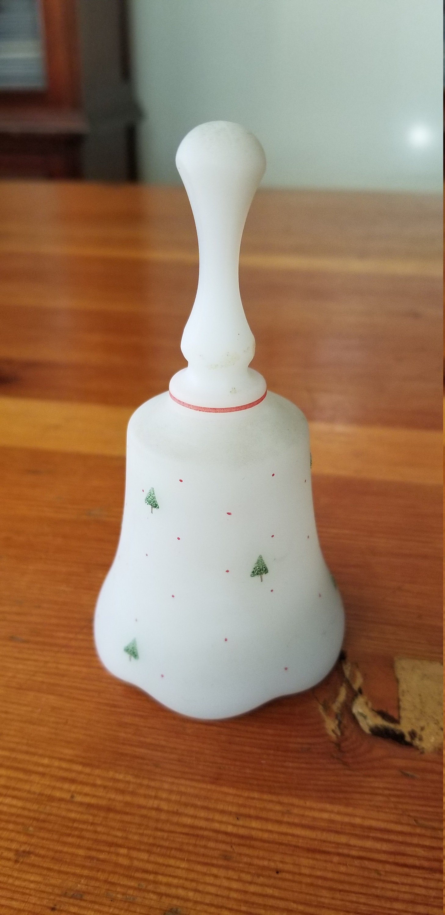 Fenton Glass Christmas Bell with Music Box Etsy