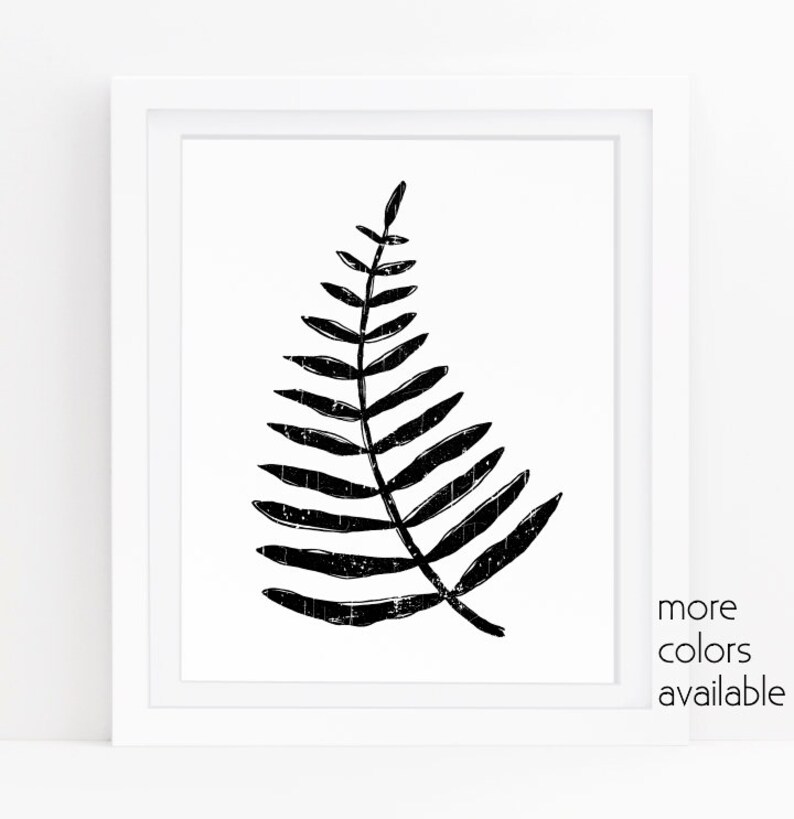 Black And White Botanical Prints Minimalist Printable Wall Art Etsy