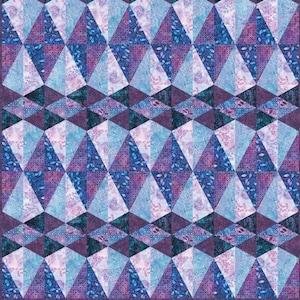 Euclid Avenue Quilt Kit using Robert Kaufman Artisan Batiks in Purple (includes baking)