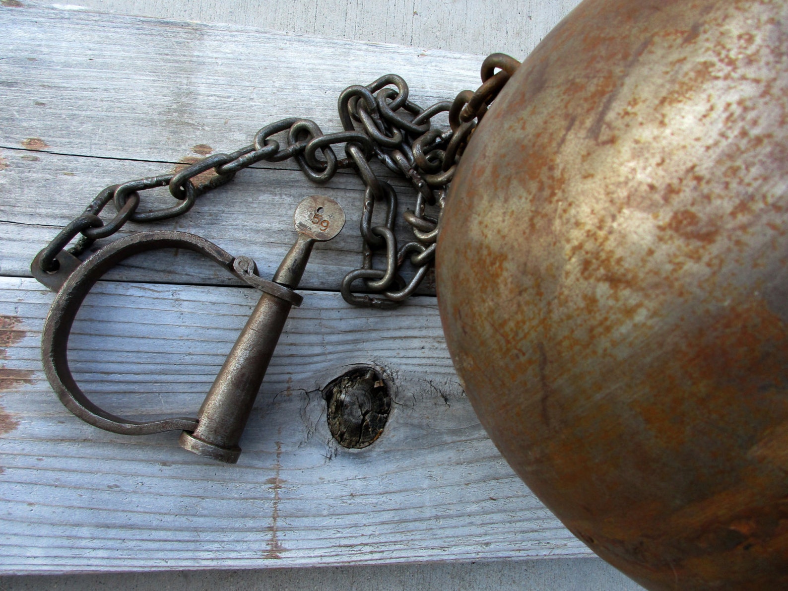 Prisoner Ball and Chain Ankle Shackle Etsy