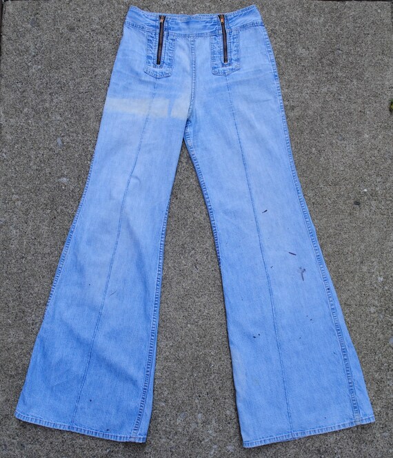 70s Wrangler Jeans - Vintage 1970s Double Front Z… - image 8