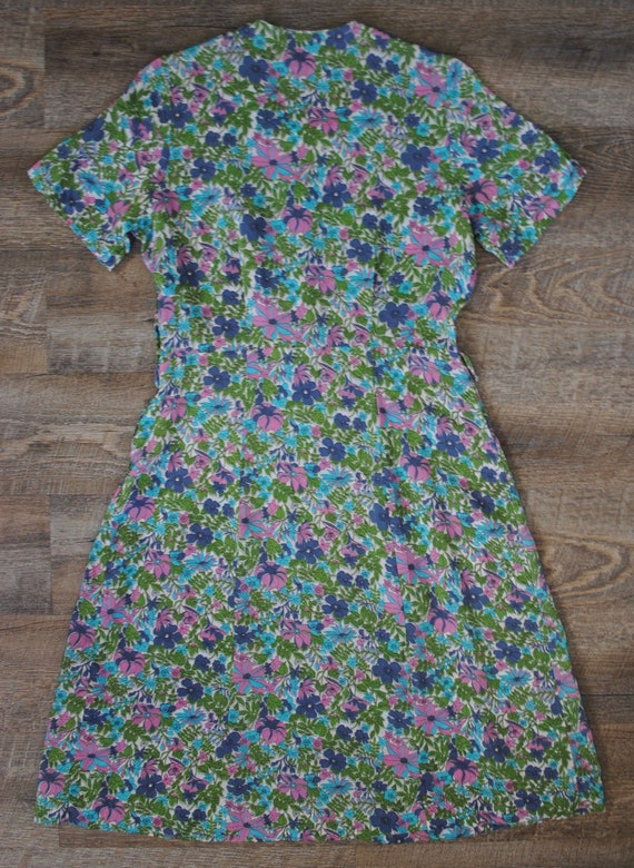 40s Printed Rayon Dress - Vintage 1940s 1950s Sho… - image 9