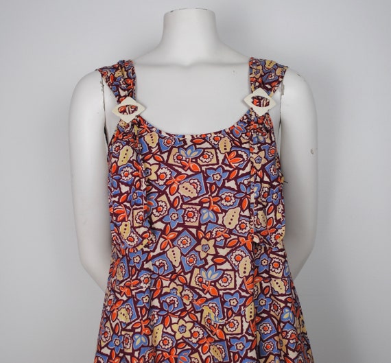 30s Cotton Jumper Dress - Vintage 1930s Sleeveles… - image 6