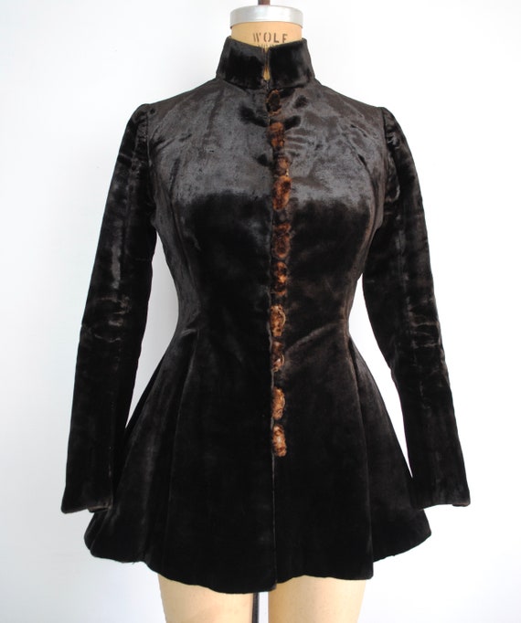 Victorian Riding Jacket - Antique 1890s Plush Jack