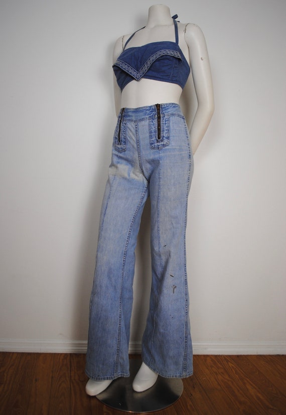 70s Wrangler Jeans - Vintage 1970s Double Front Z… - image 2