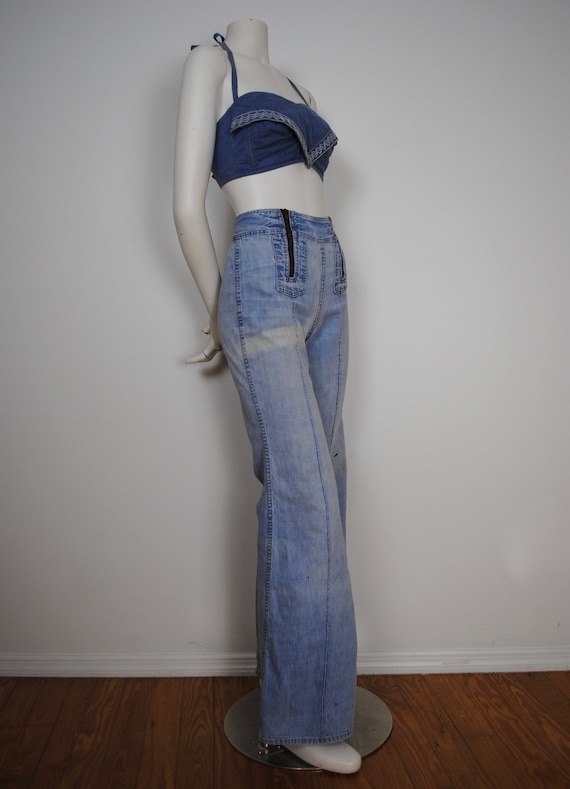 70s Wrangler Jeans - Vintage 1970s Double Front Z… - image 4