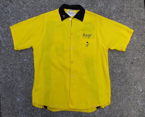 40s Bowling Shirt - Vintage 1940s 1950s Men's Yell