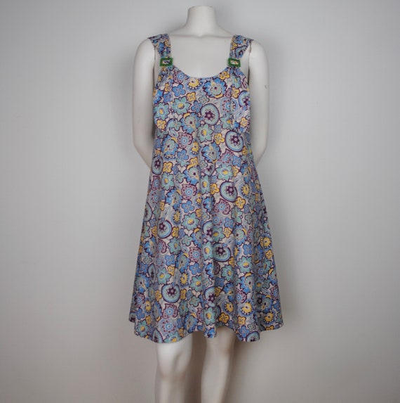 30s Feedsack Jumper Dress - Vintage 1930s Sleevele
