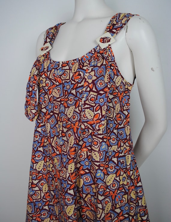 30s Cotton Jumper Dress - Vintage 1930s Sleeveles… - image 5