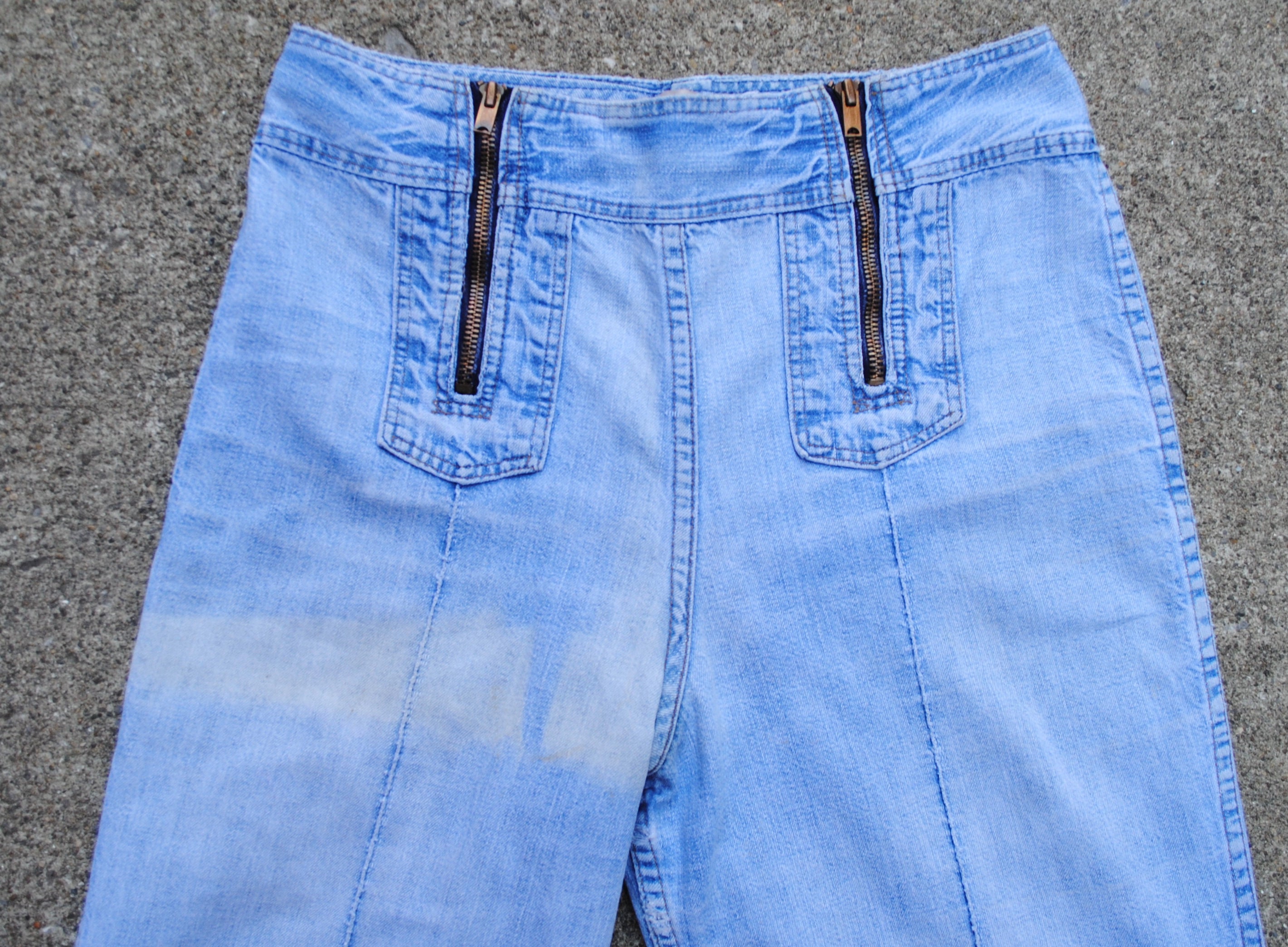 70s Wrangler Jeans - Vintage 1970s Double Front Zipper Denim 70s Wrangler Jeans - Vintage 1970s Double Front Zipper Denim